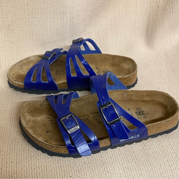 H2-02 Birkis Blue Sandals - Picture 2 of 7